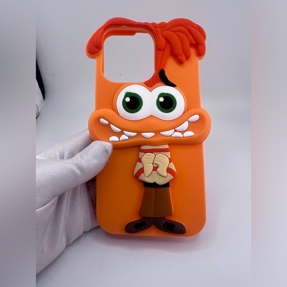 iPhone 15 Pro Max Case – 3D Orange Cartoon Monster Character - Picture 4 of 6